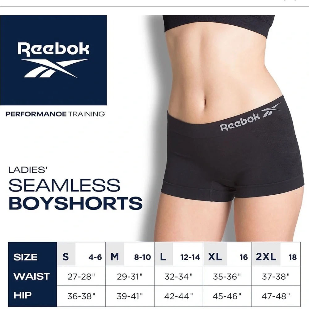 Reebok Seamless Boxer Briefs in Light Gray Charcoal and Black - Picture 7 of 7
